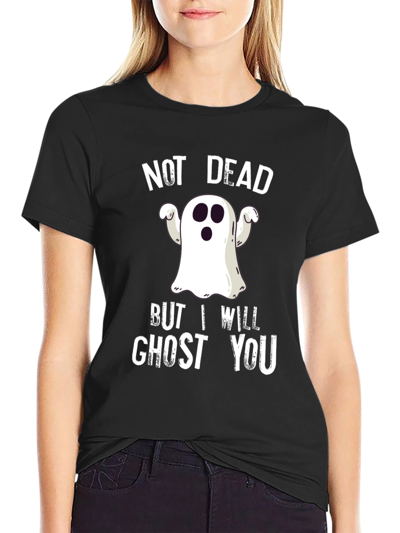 Not Dead Ghost Graphic T-Shirt