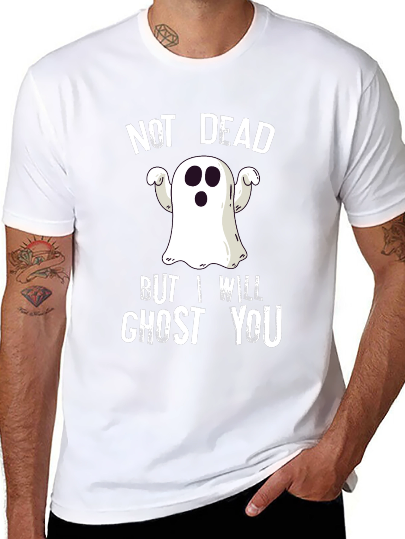 Not Dead Ghost Graphic T-Shirt