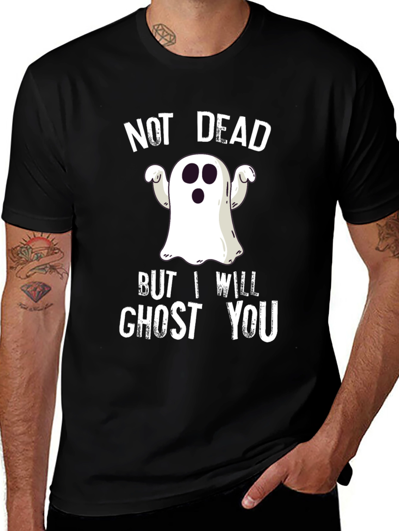 Not Dead Ghost Graphic T-Shirt