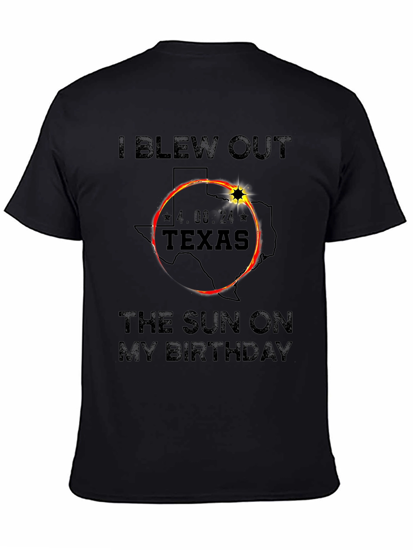 Eclipse Birthday Texas T-Shirt - April 8 2024
