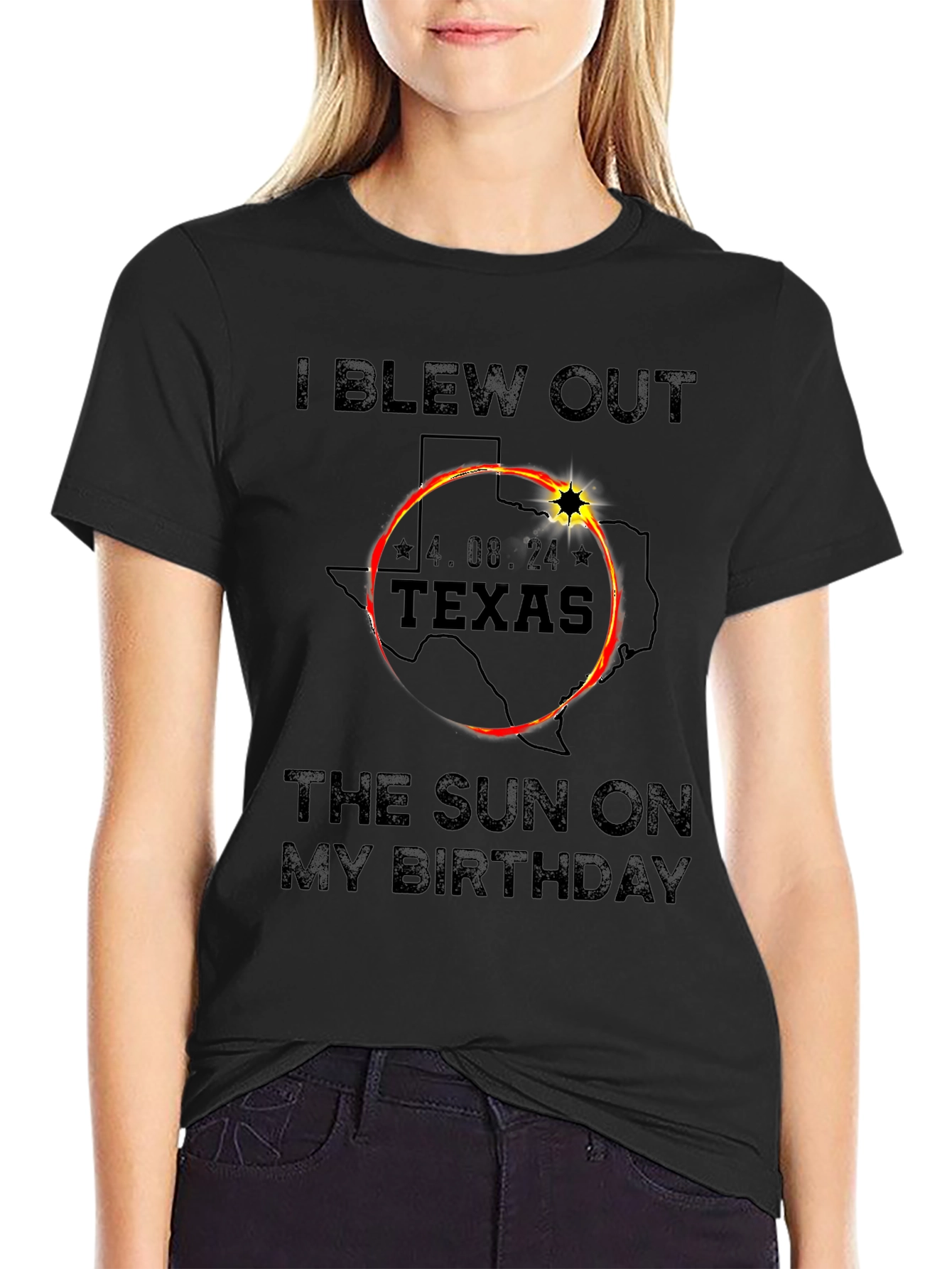 Eclipse Birthday Texas T-Shirt - April 8 2024