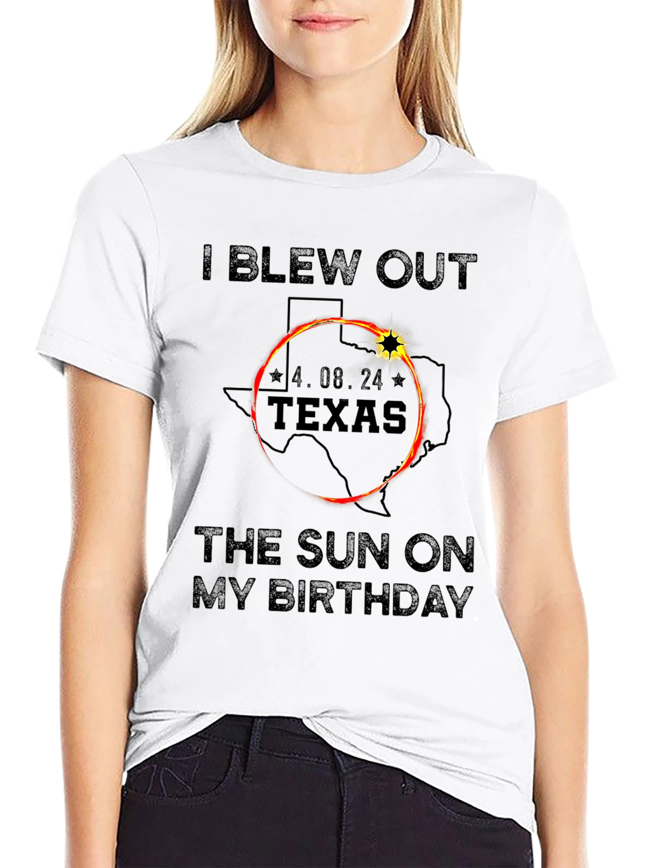 Eclipse Birthday Texas T-Shirt - April 8 2024