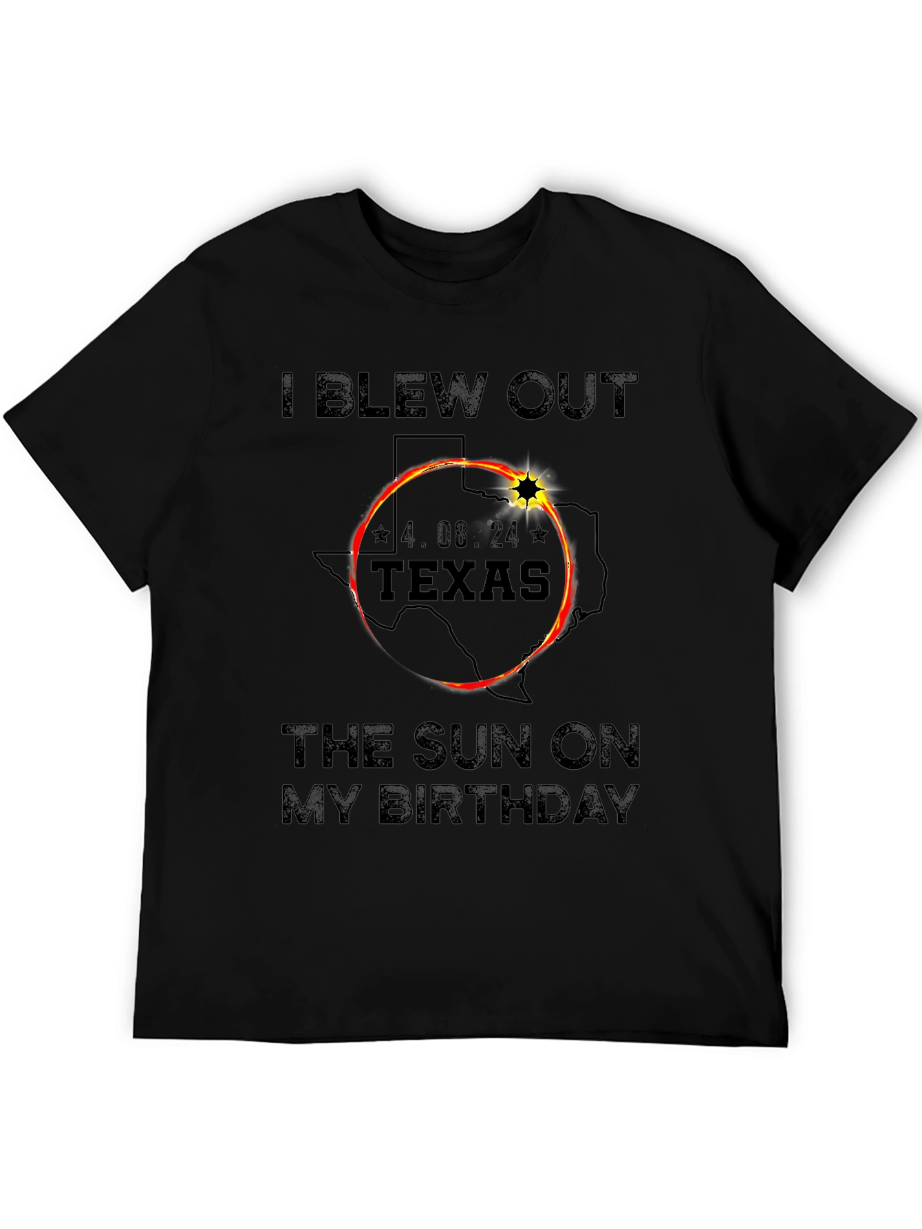 Eclipse Birthday Texas T-Shirt - April 8 2024
