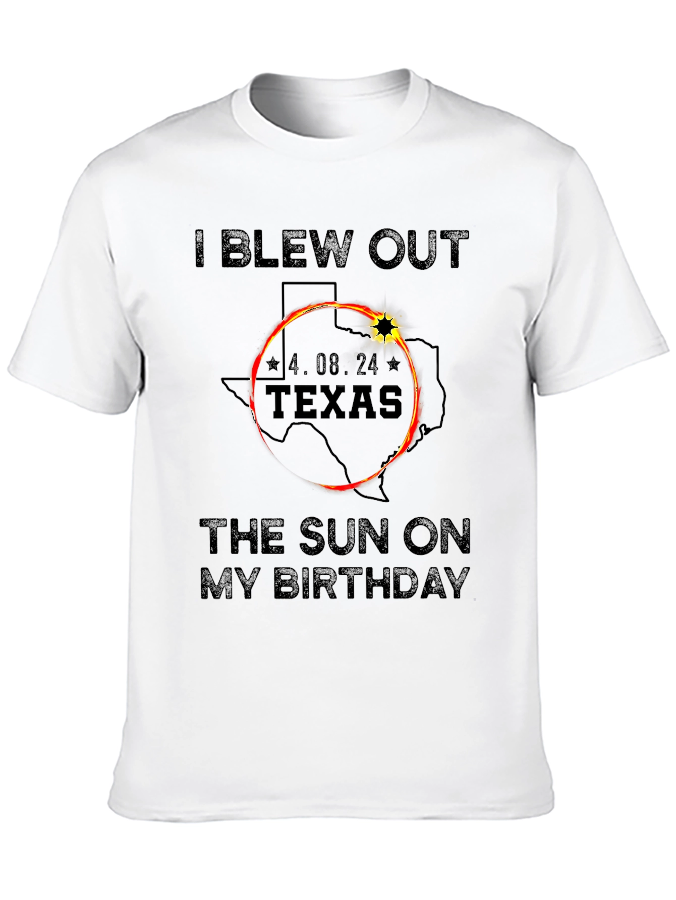 Eclipse Birthday Texas T-Shirt - April 8 2024