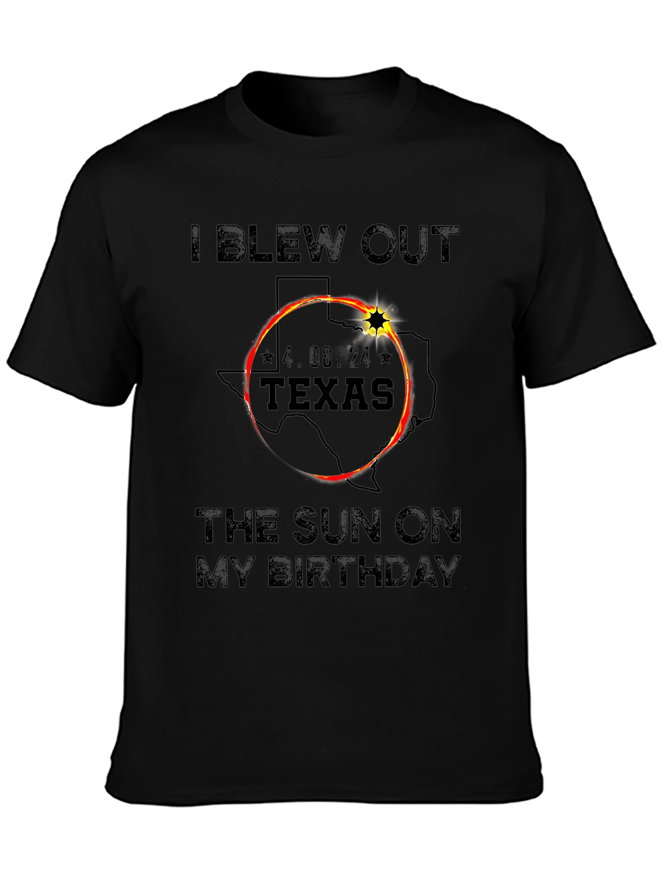 Eclipse Birthday Texas T-Shirt - April 8 2024