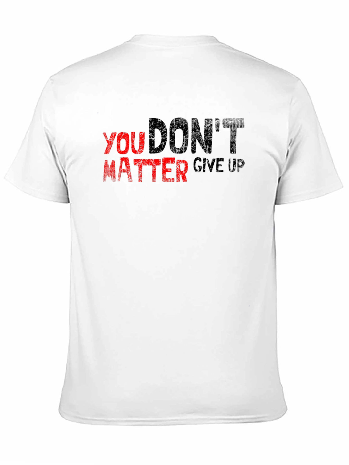 Motivational T-Shirt - Dont Give Up - Black