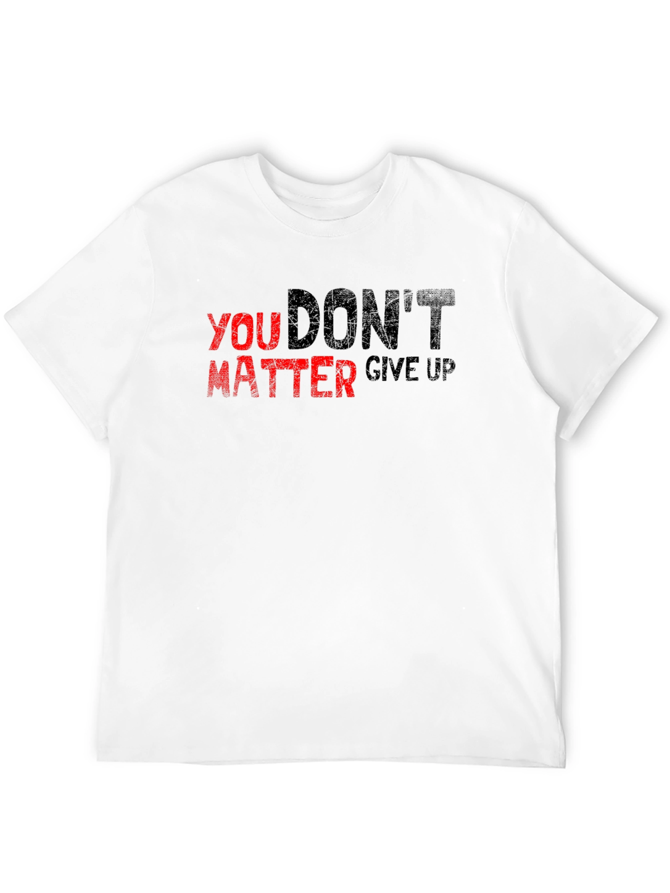 Motivational T-Shirt - Dont Give Up - Black