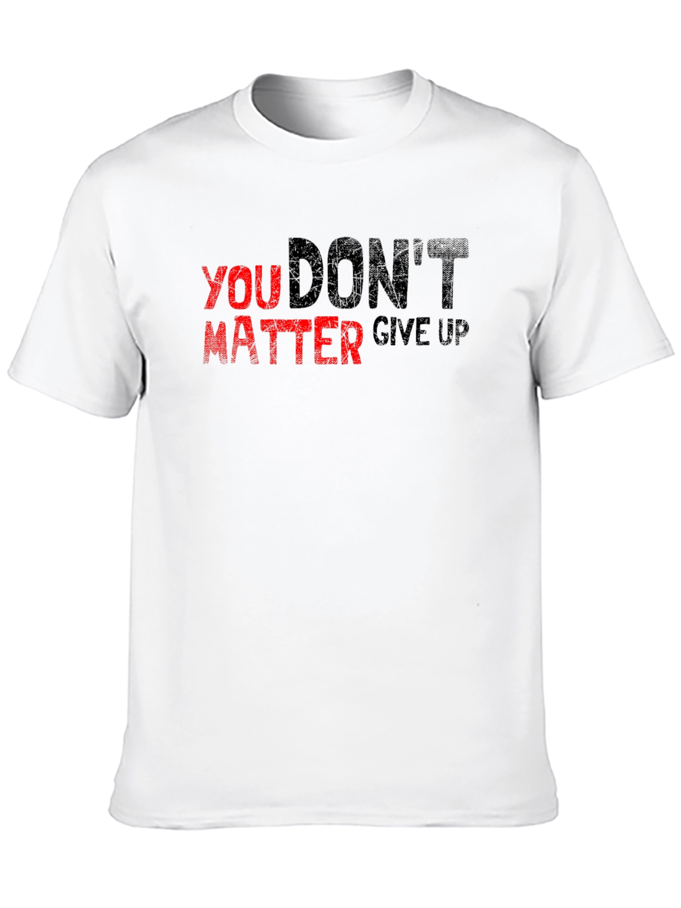 Motivational T-Shirt - Dont Give Up - Black