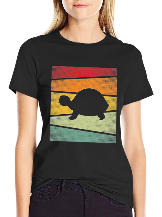 Retro Turtle Graphic Tee - Vintage Style Comfort