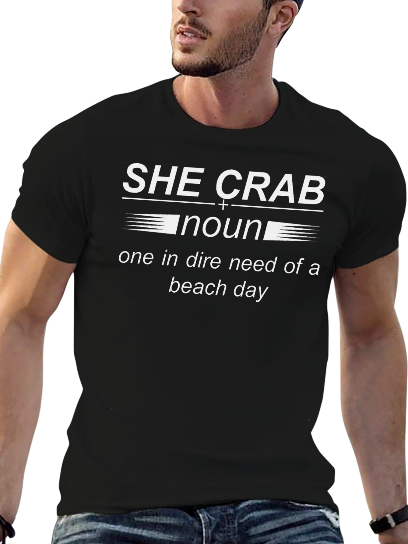 She Crab Noun Beach Day T-Shirt - Novelty Gift