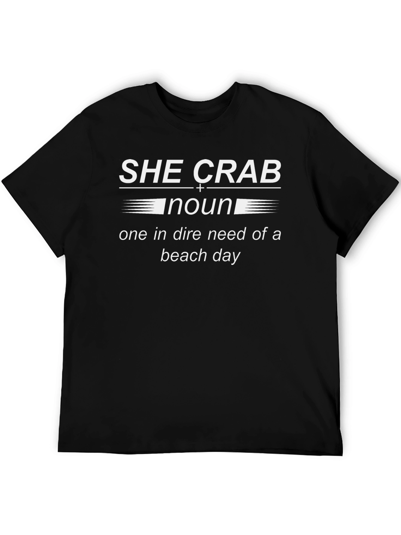She Crab Noun Beach Day T-Shirt - Novelty Gift