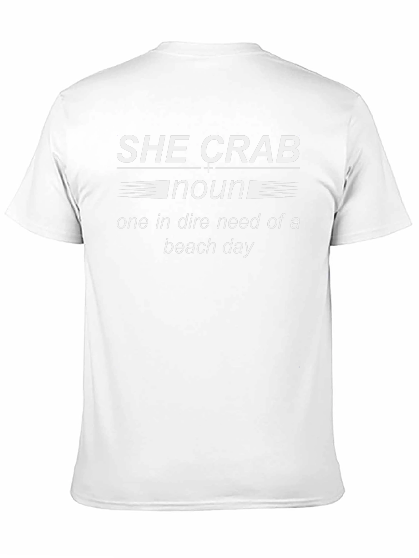 She Crab Noun Beach Day T-Shirt - Novelty Gift