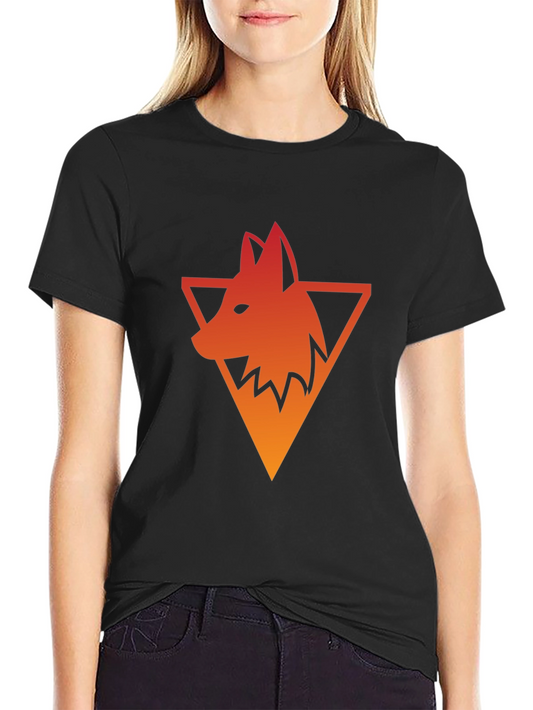 Triangle Wolf Graphic Tee - Mens Black T-Shirt