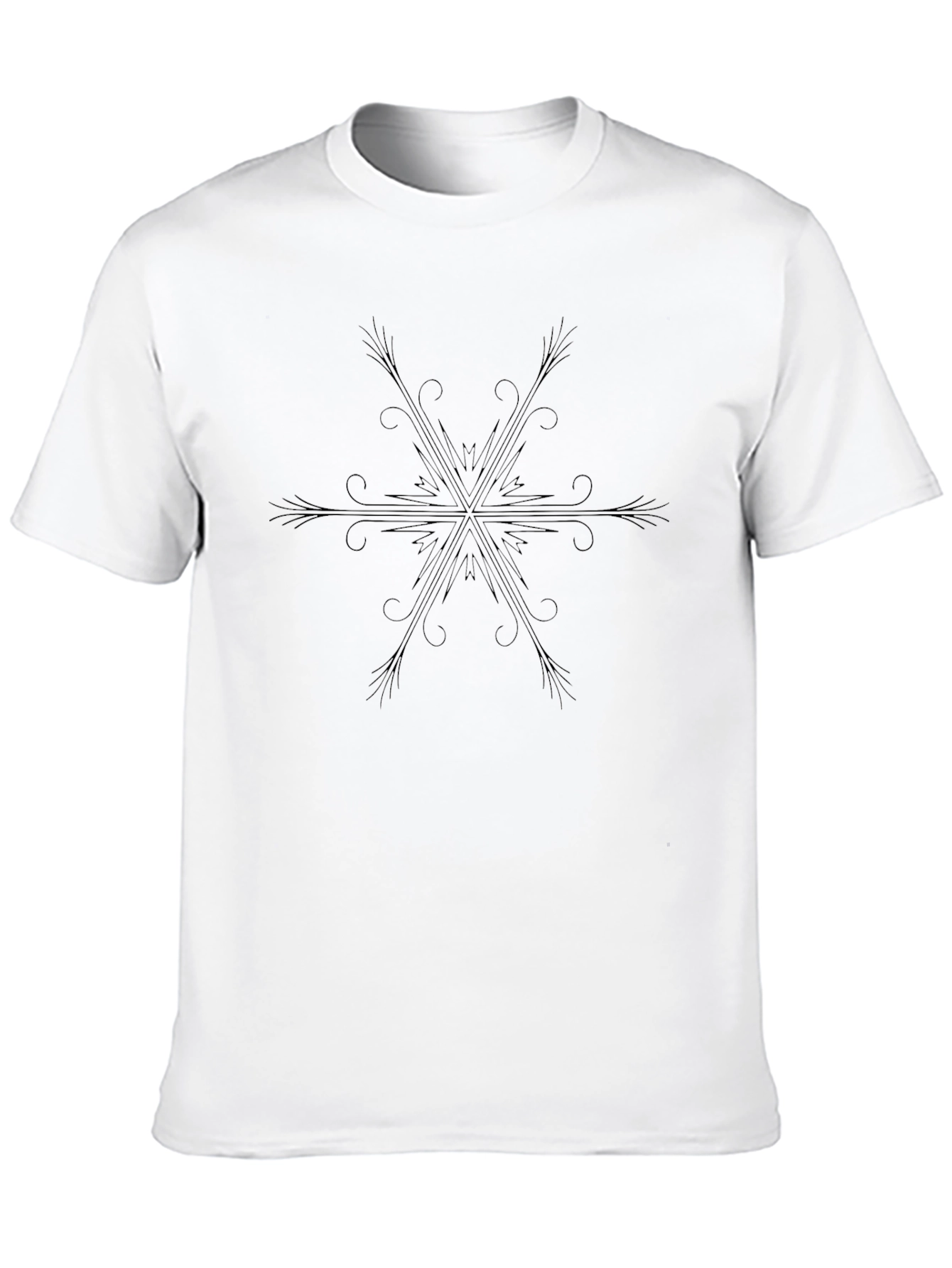 Mens Black Graphic Tee - Stylish Geometric Design