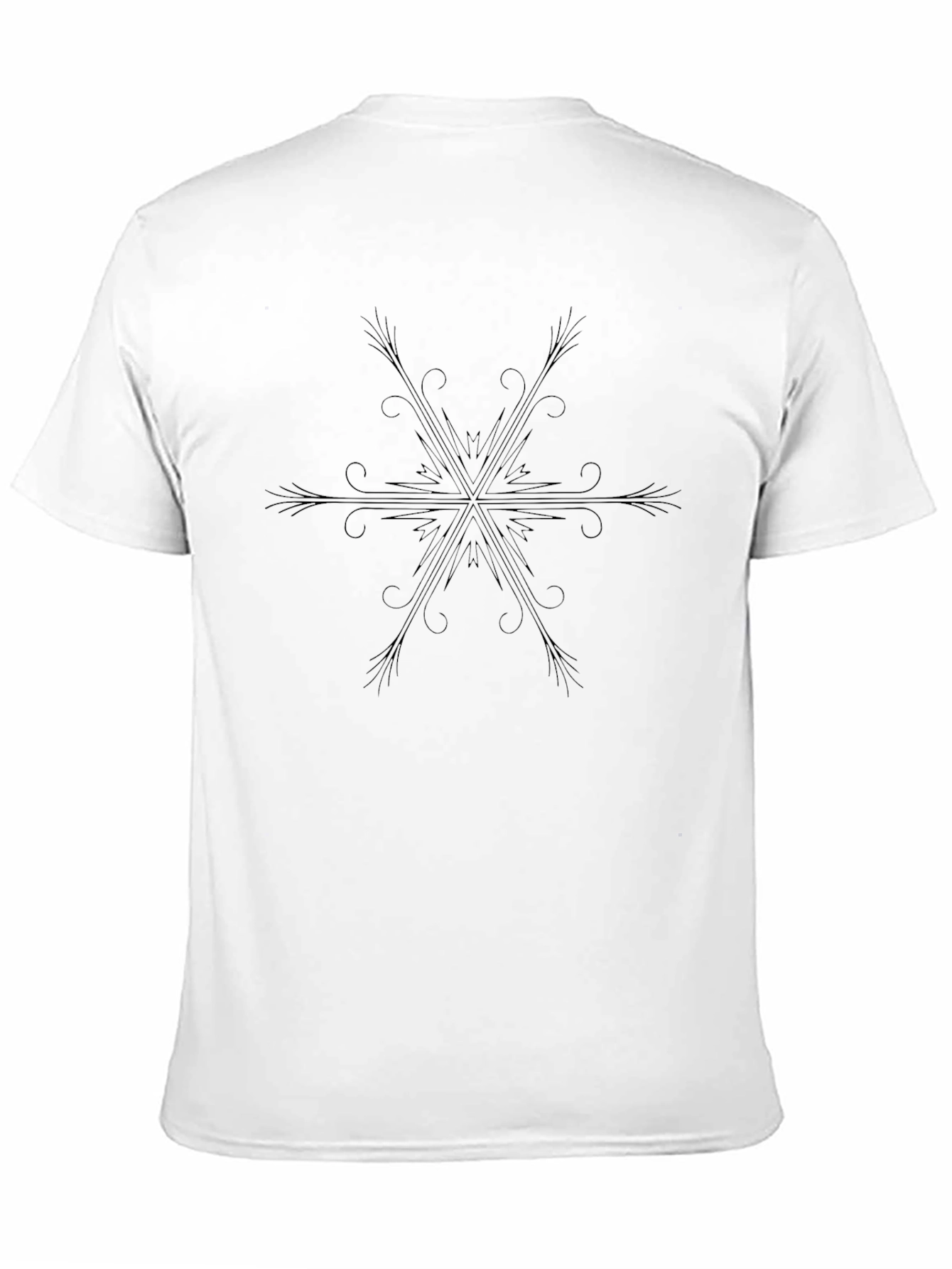 Mens Black Graphic Tee - Stylish Geometric Design