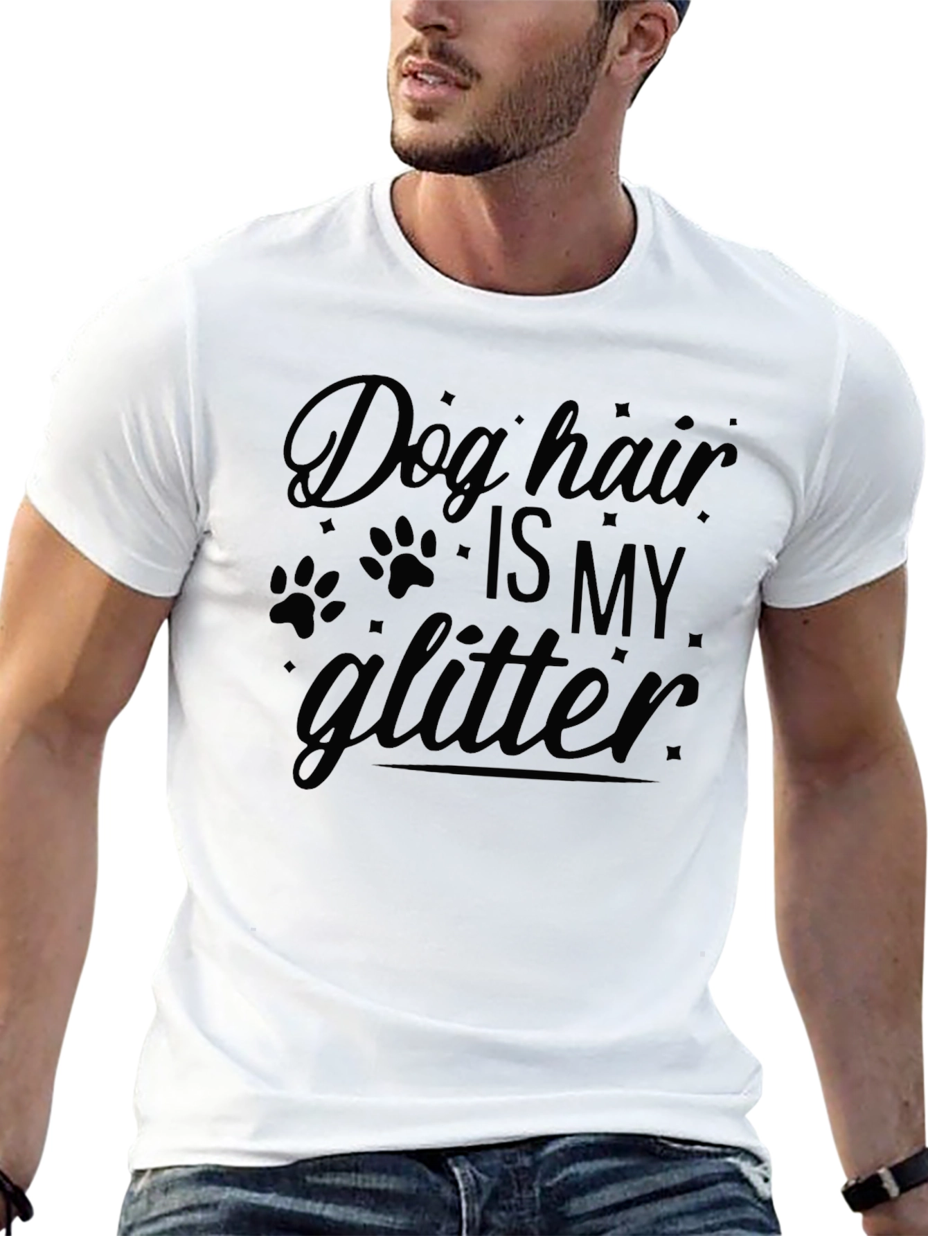 Dog Hair Is My Glitter Black T-Shirt