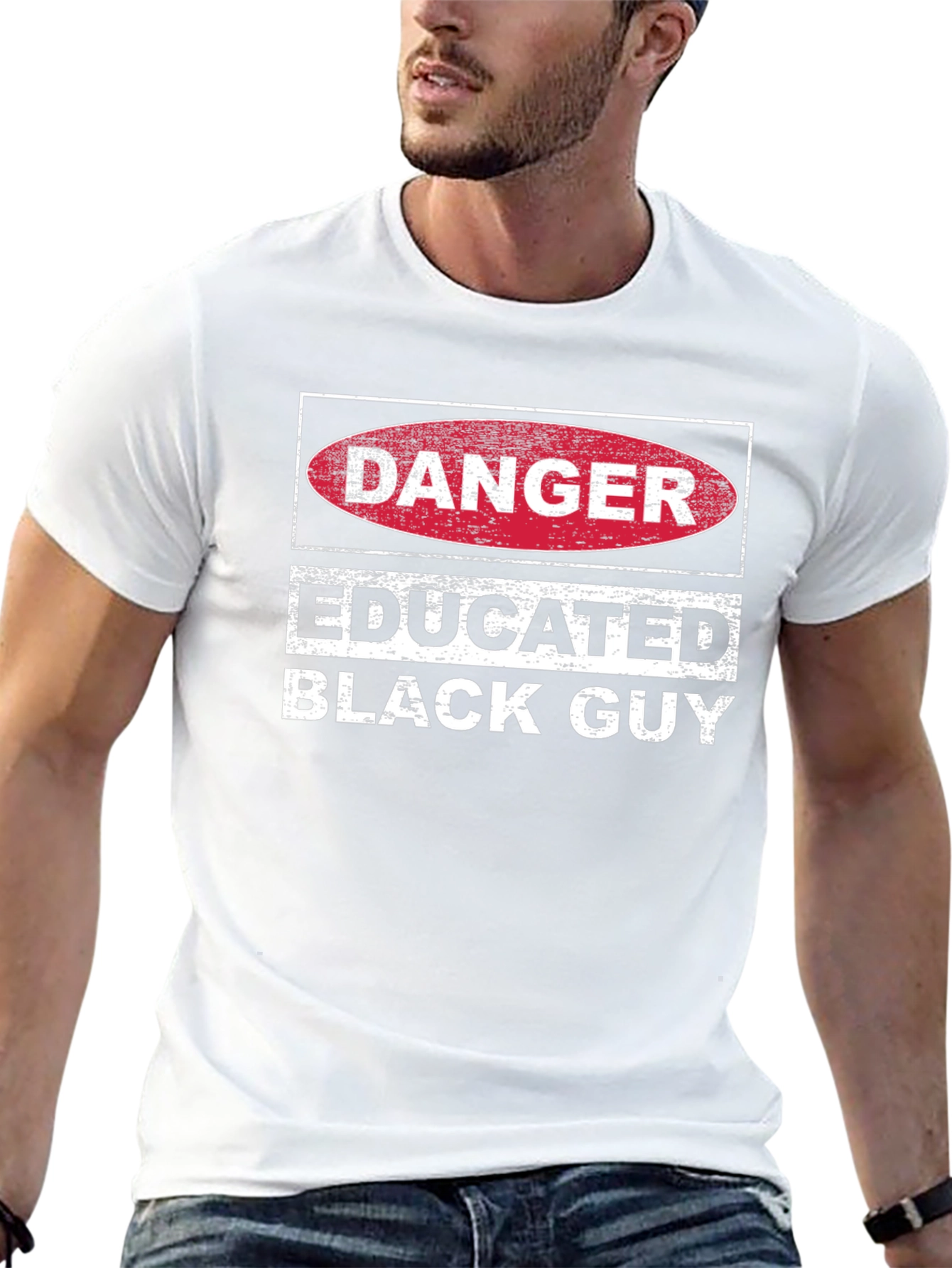 Danger Educated Black Guy Graphic Tee