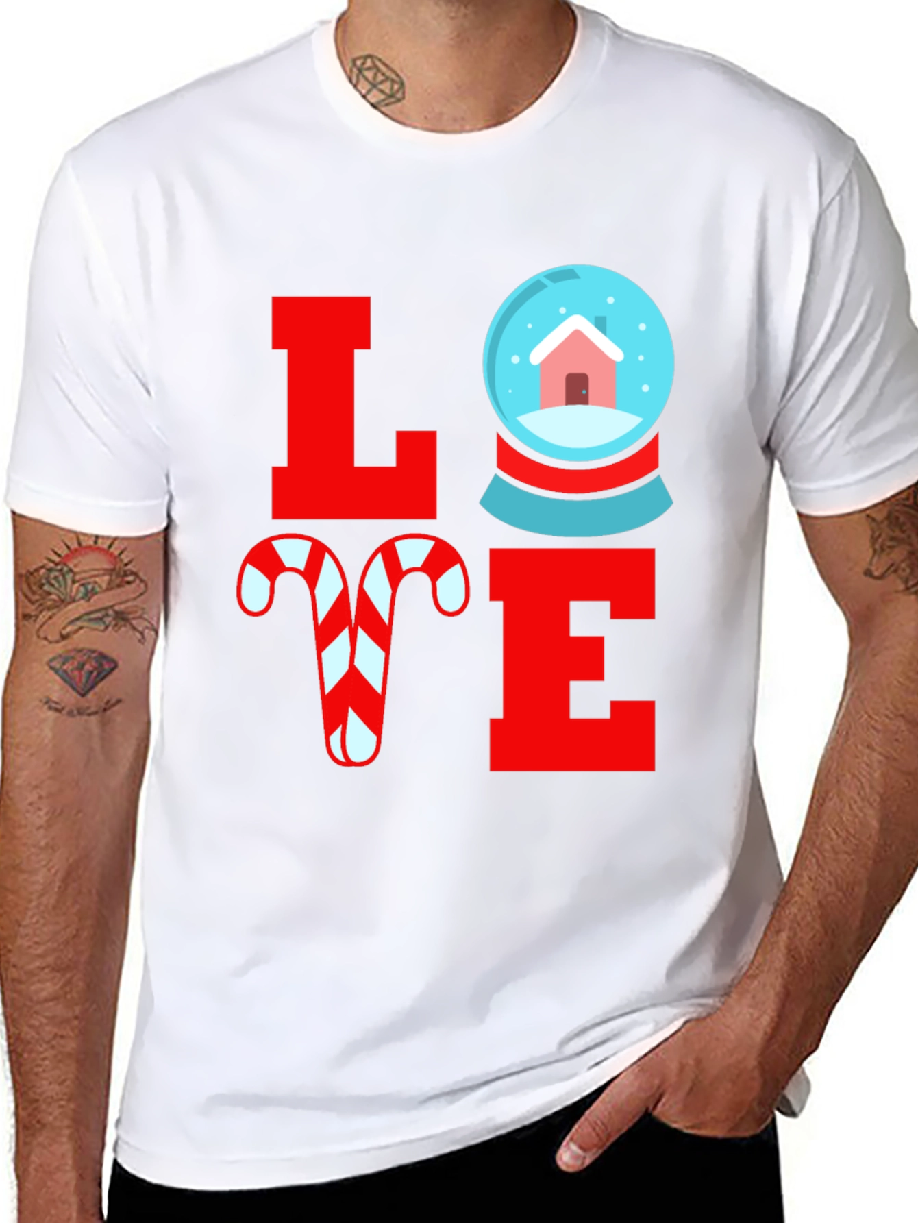 Festive LOVE Christmas Graphic Tee