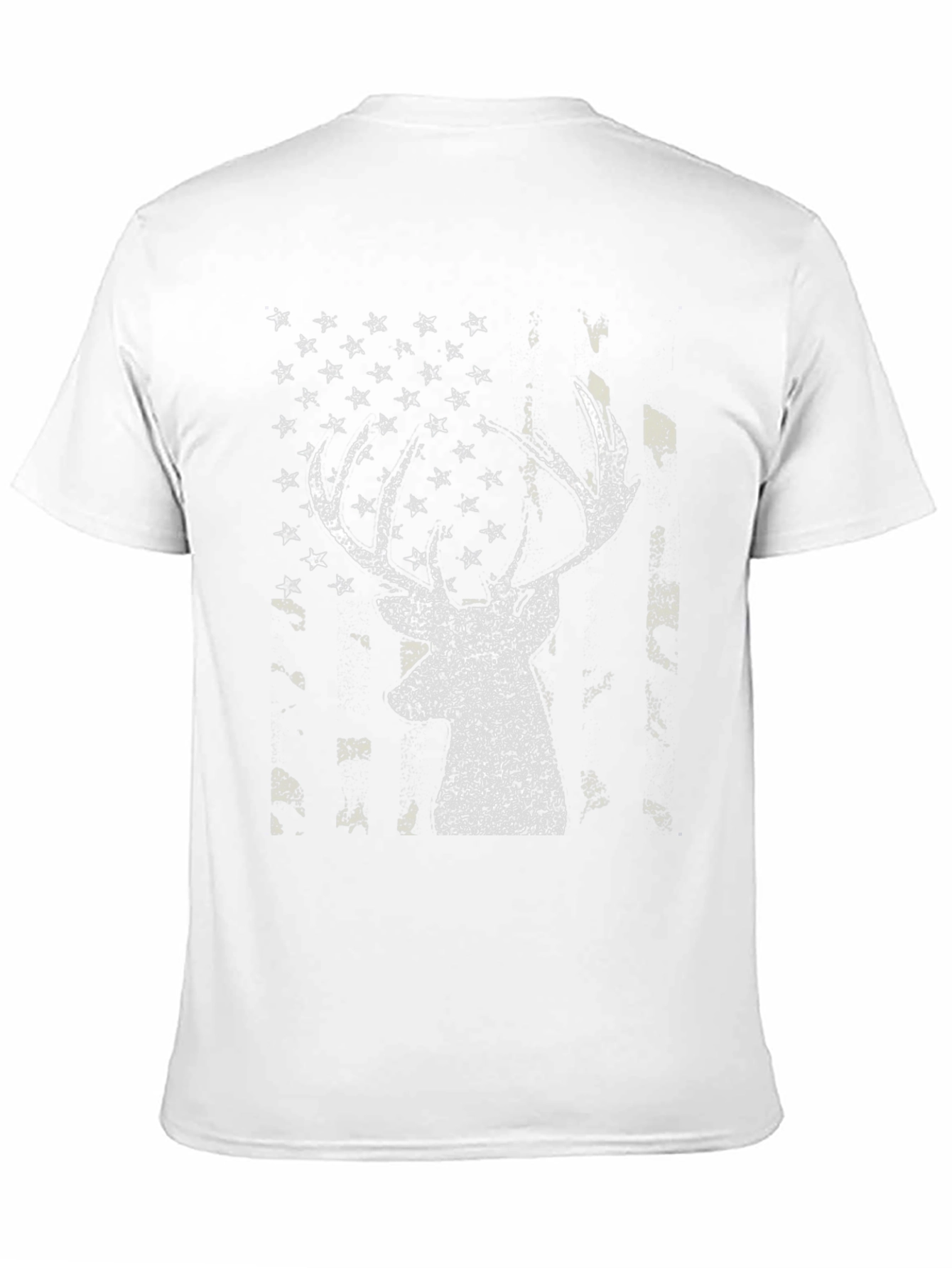 Deer American Flag Graphic Tee - Black