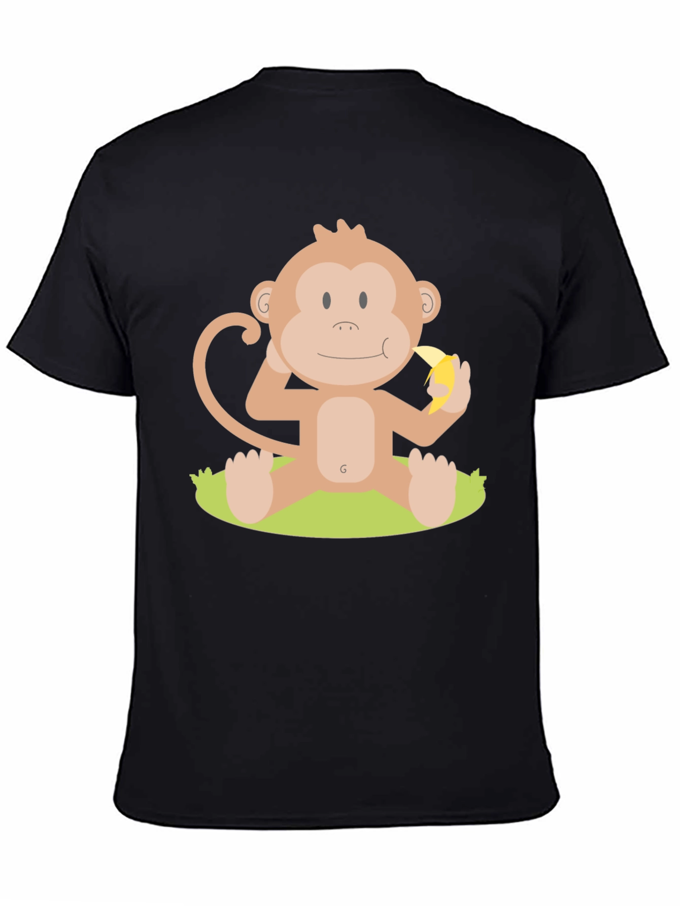 Monkey Eating Banana Graphic T-Shirt