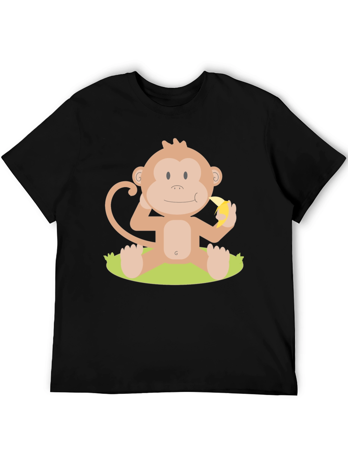 Monkey Eating Banana Graphic T-Shirt