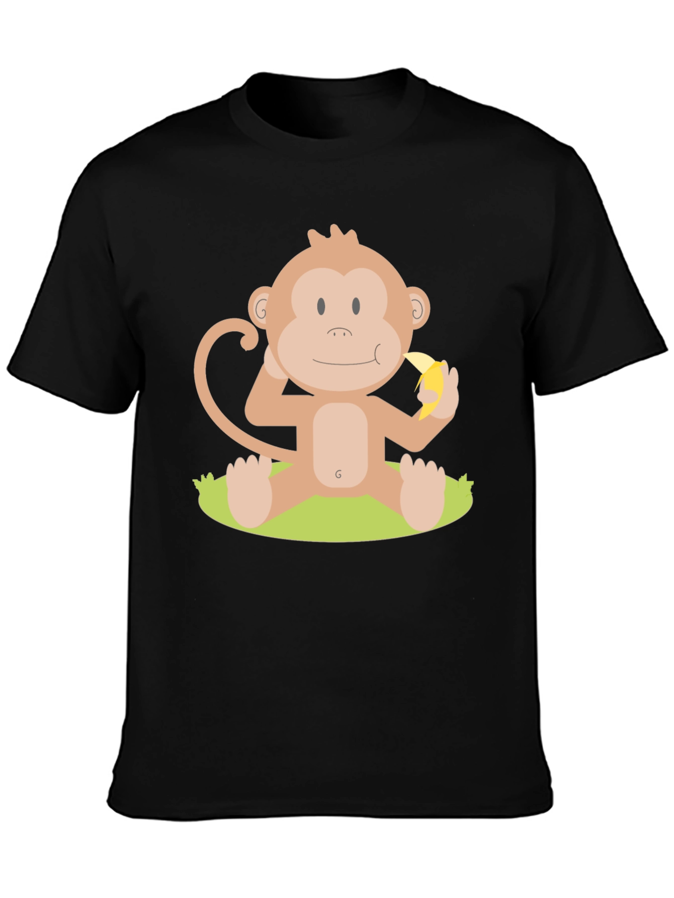 Monkey Eating Banana Graphic T-Shirt
