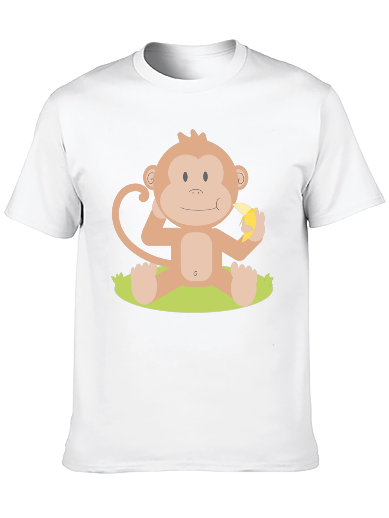 Monkey Eating Banana Graphic T-Shirt