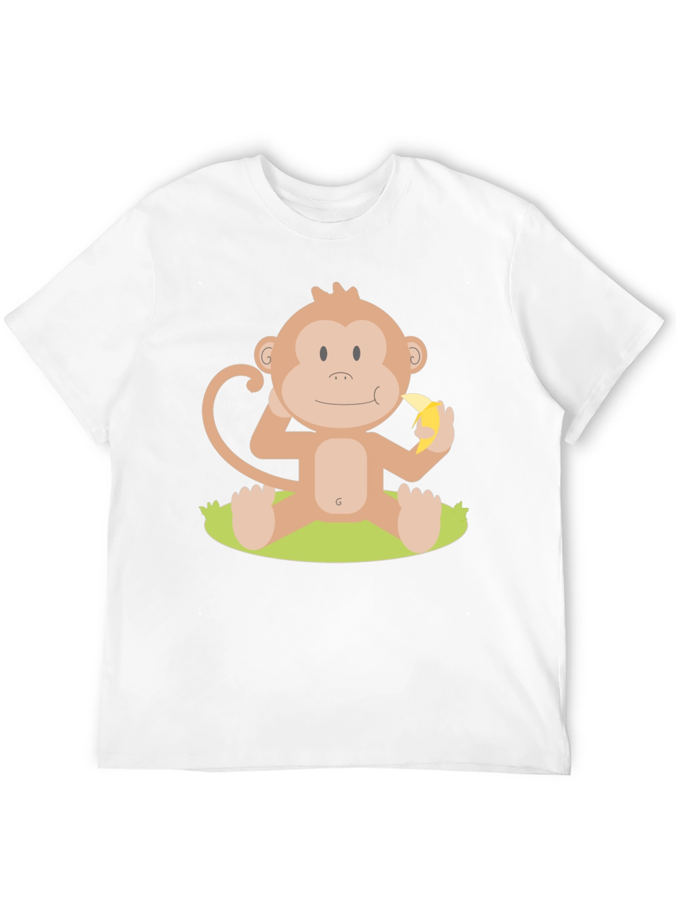 Monkey Eating Banana Graphic T-Shirt