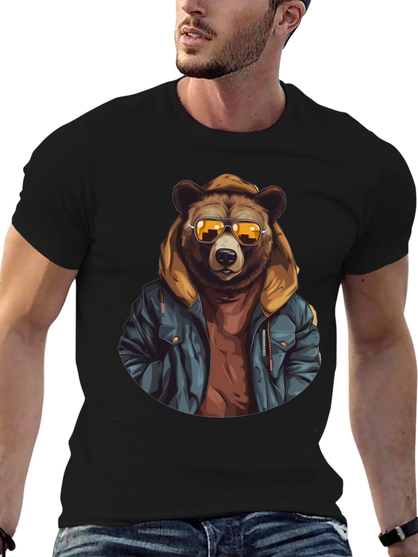 Cool Bear Graphic Tee - Mens Black T-Shirt