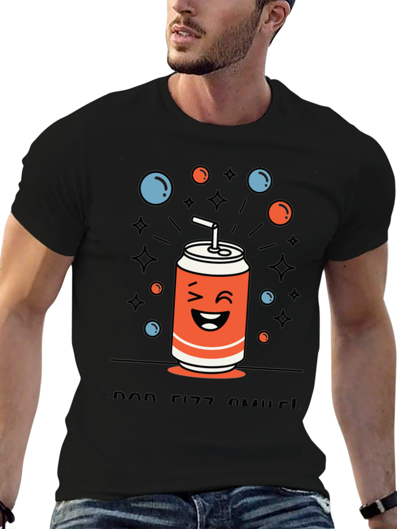Funny Soda Can Graphic T-Shirt - Pop Fizz Smiles