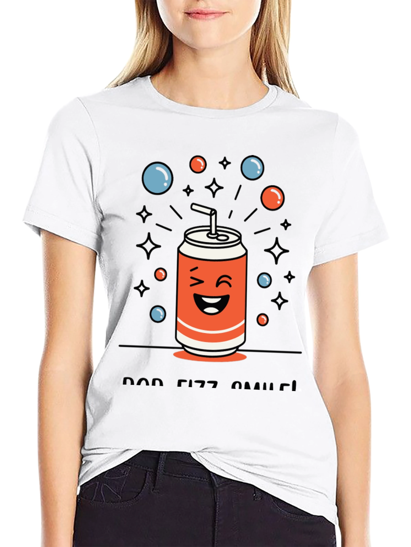 Funny Soda Can Graphic T-Shirt - Pop Fizz Smiles