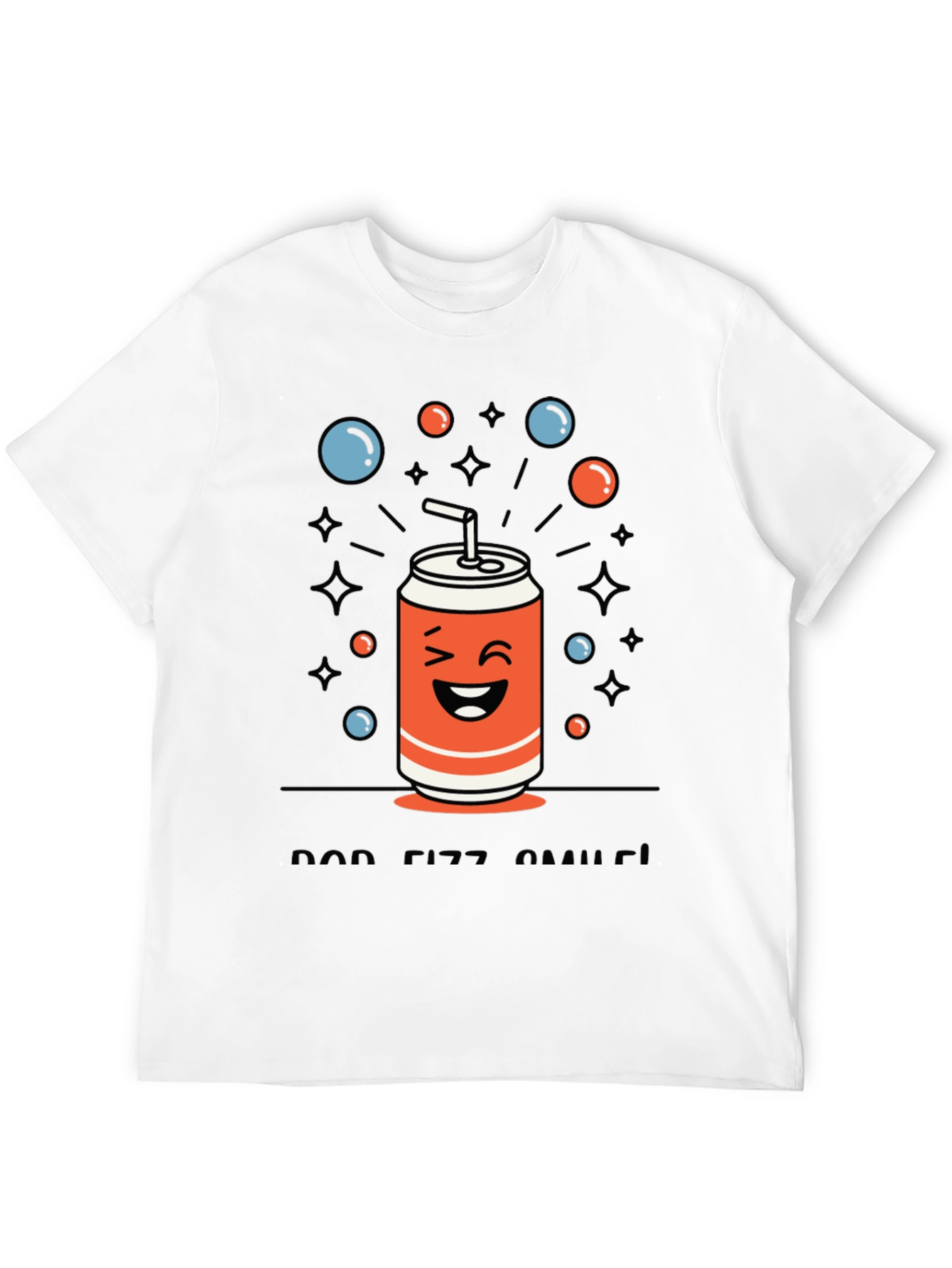 Funny Soda Can Graphic T-Shirt - Pop Fizz Smiles