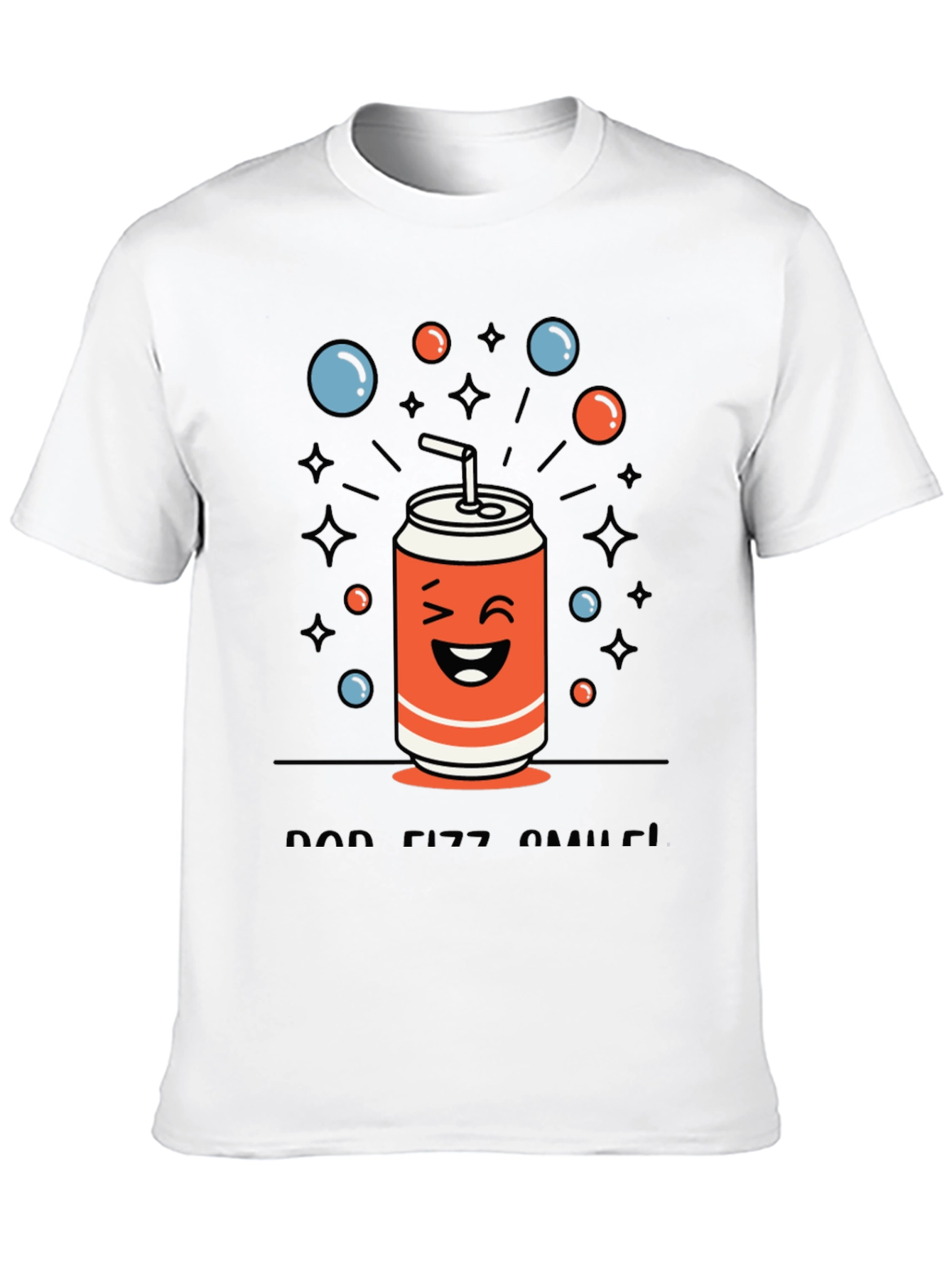 Funny Soda Can Graphic T-Shirt - Pop Fizz Smiles