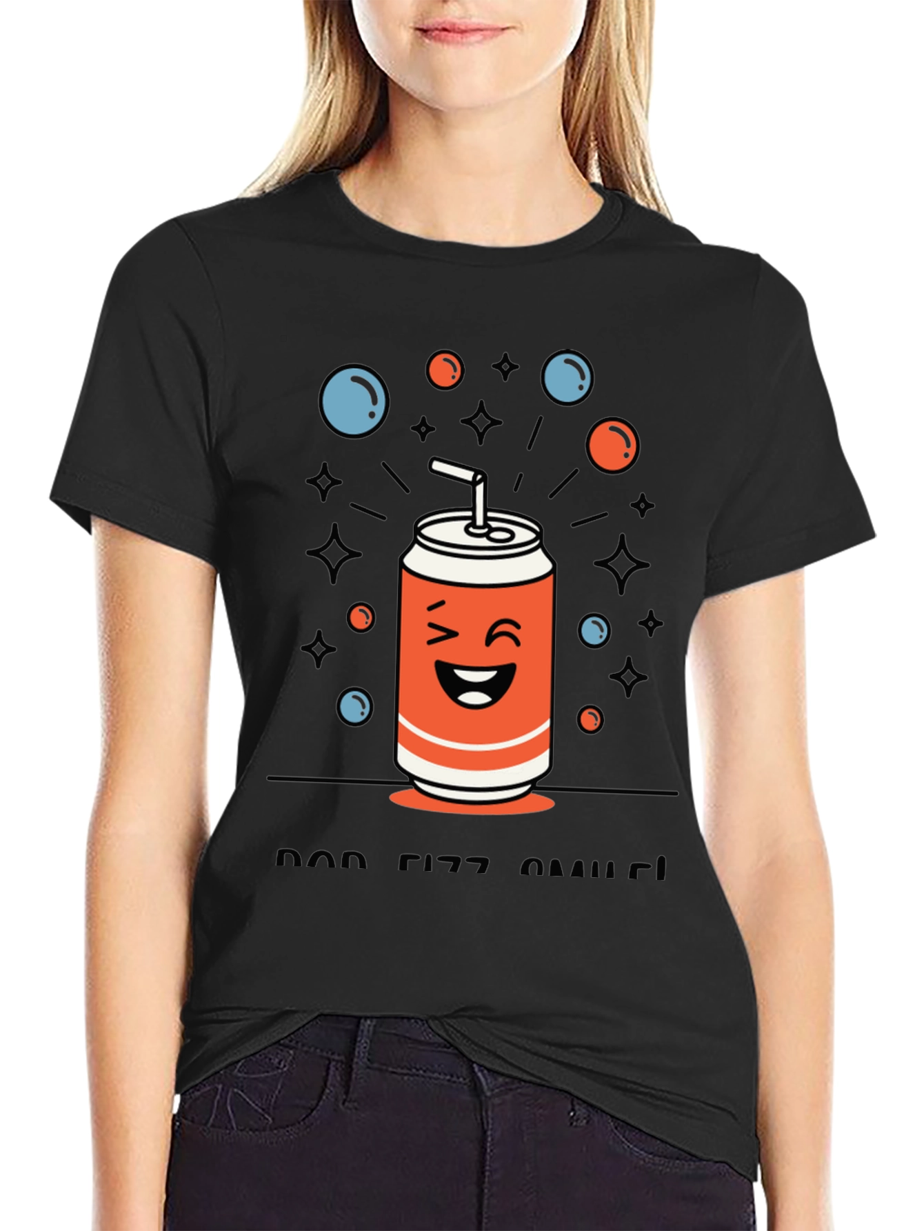 Funny Soda Can Graphic T-Shirt - Pop Fizz Smiles