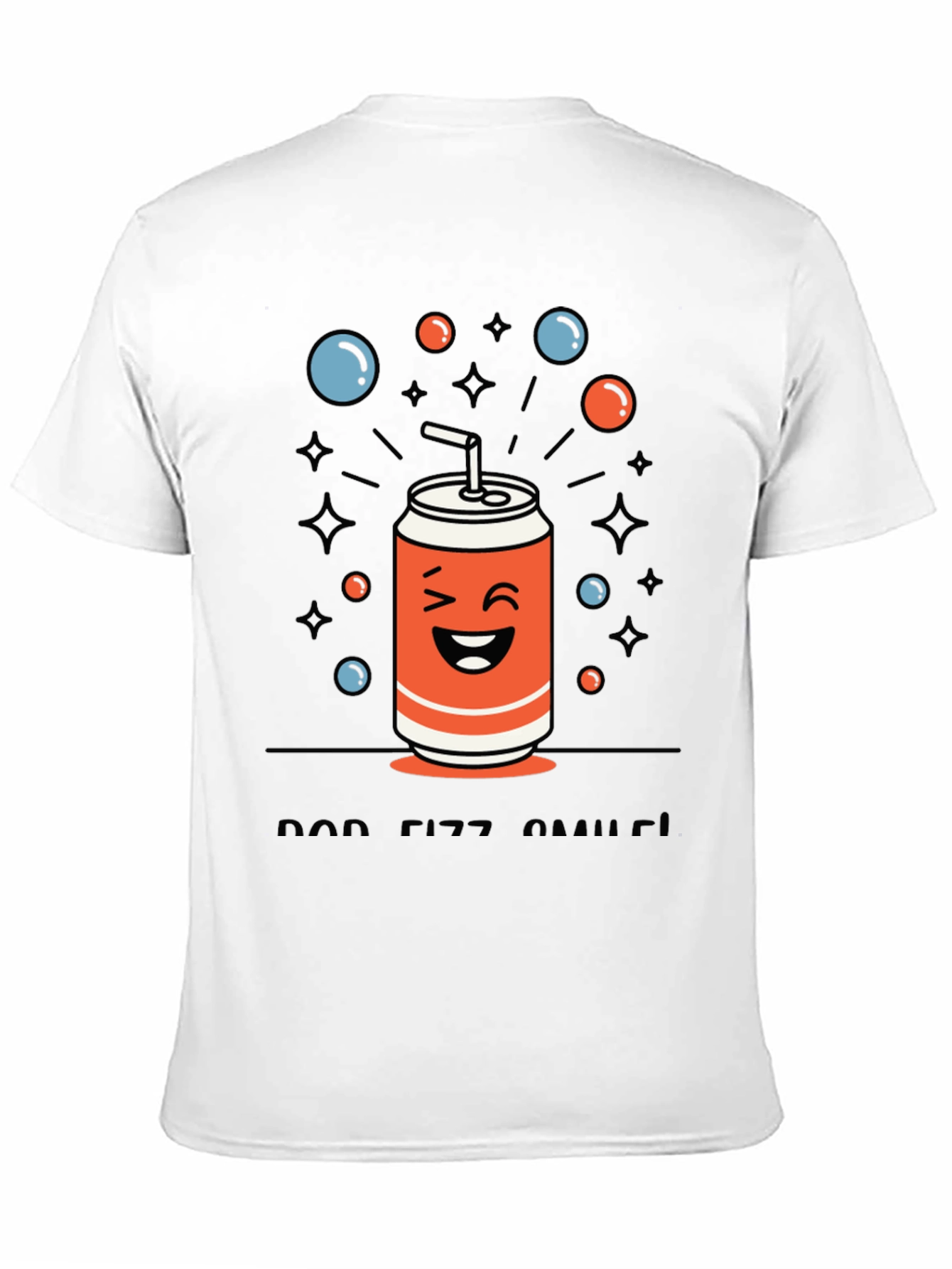 Funny Soda Can Graphic T-Shirt - Pop Fizz Smiles