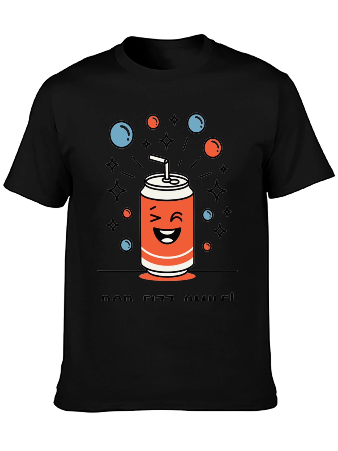 Funny Soda Can Graphic T-Shirt - Pop Fizz Smiles