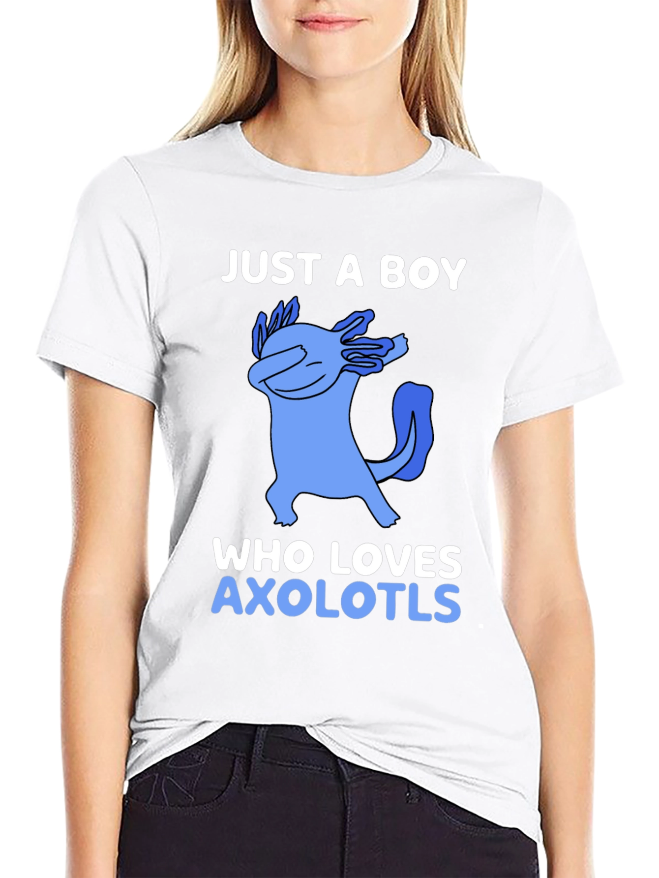 Just a Boy Who Loves Axolotls Graphic Tee