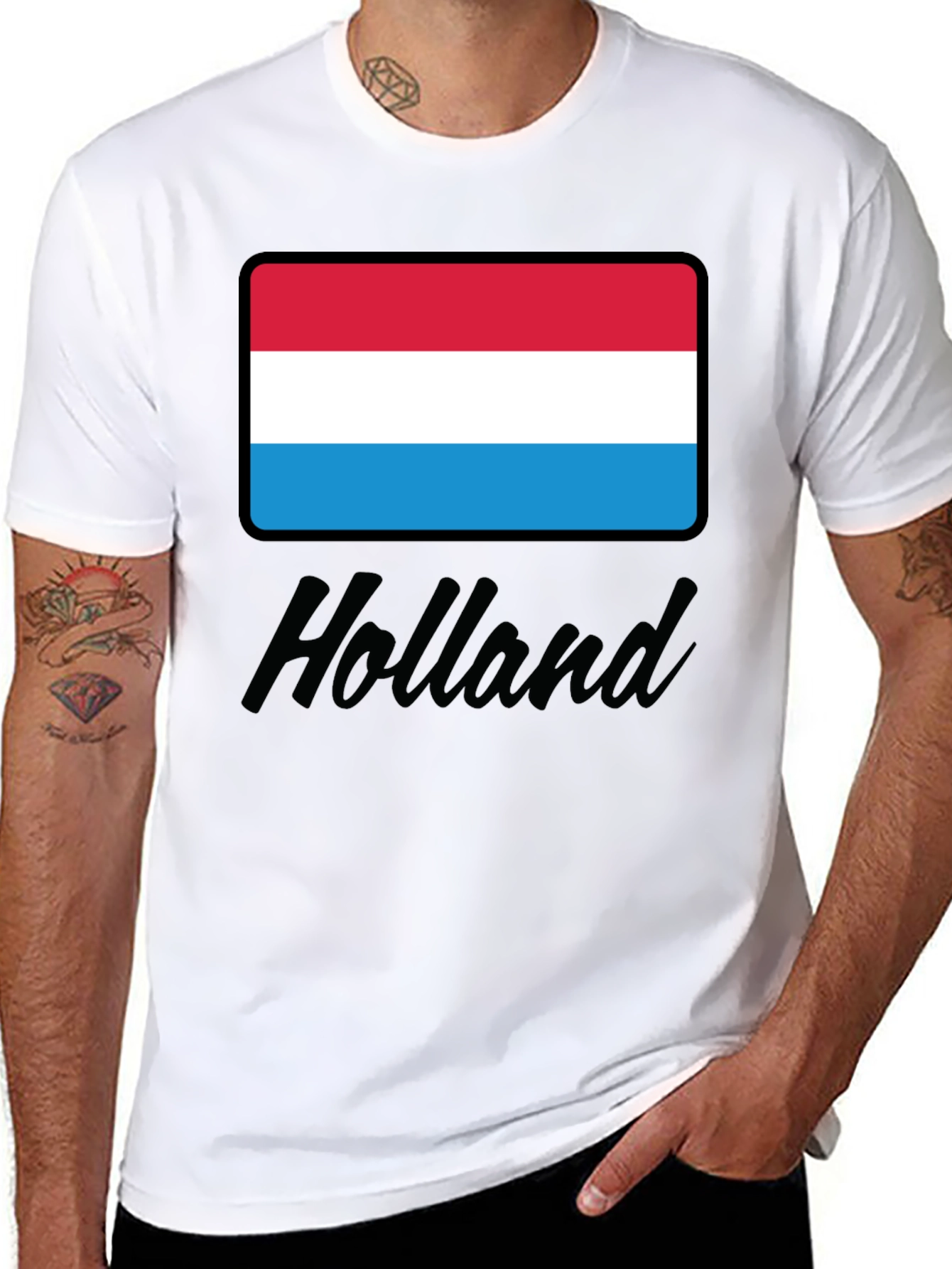 Luxembourg Flag T-Shirt - Holland Script