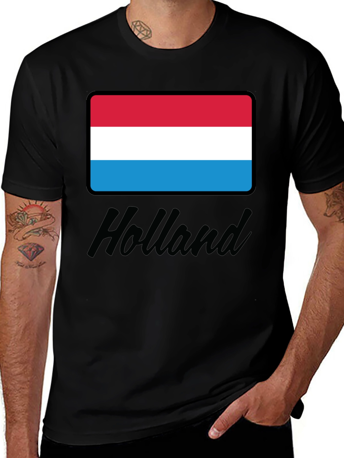 Luxembourg Flag T-Shirt - Holland Script
