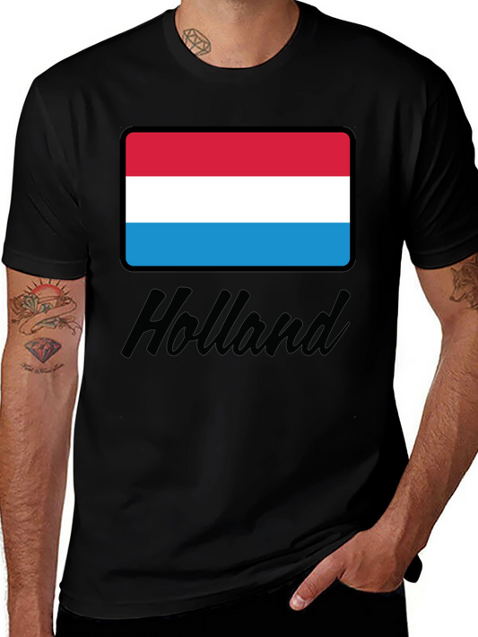Luxembourg Flag T-Shirt - Holland Script