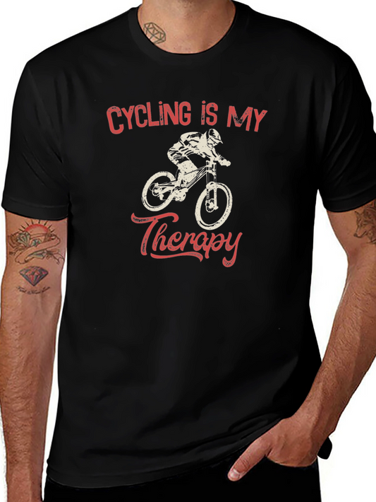 Cycling Is My Therapy Graphic Tee