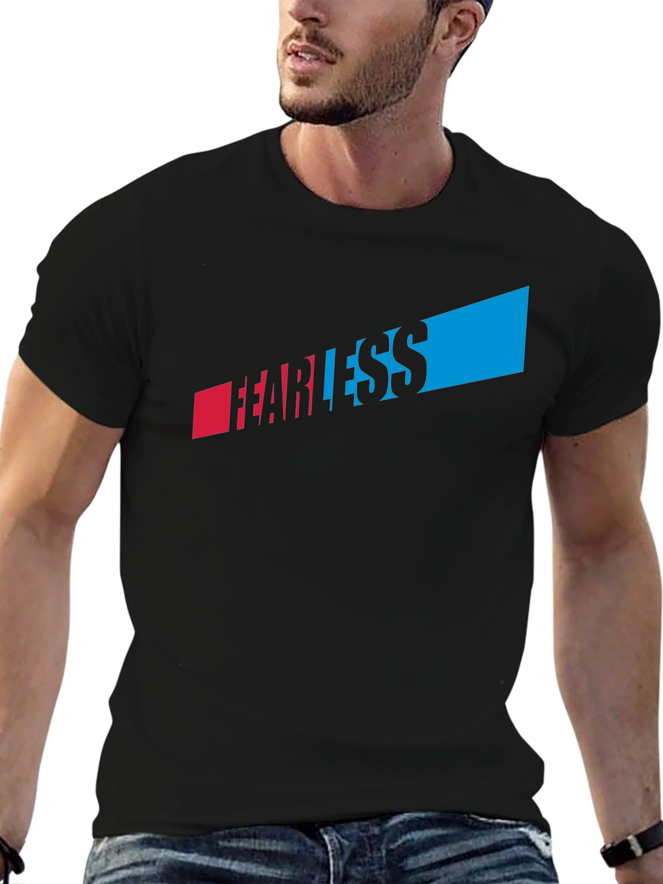 Fearless Graphic T-Shirt - Black Crew Neck Tee