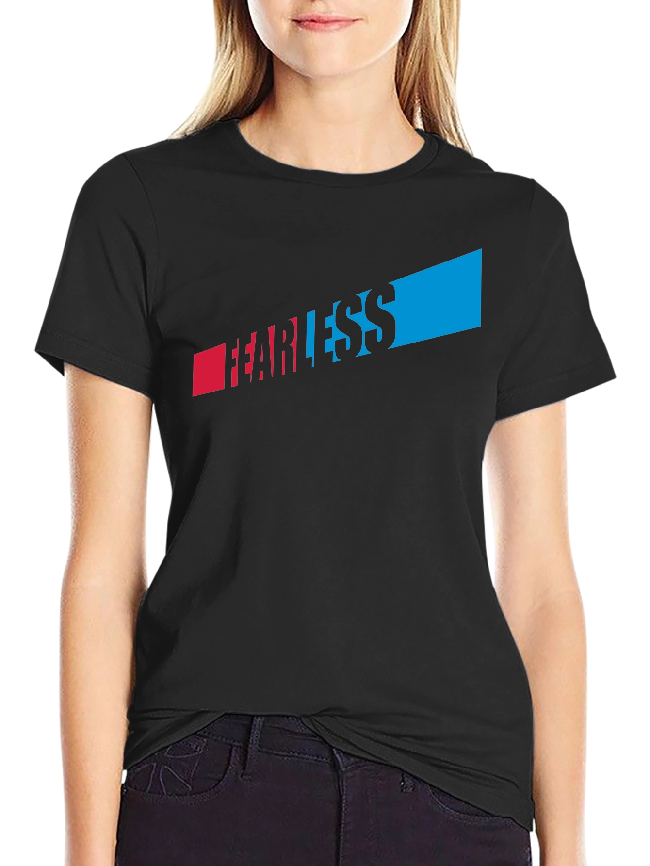 Fearless Graphic T-Shirt - Black Crew Neck Tee