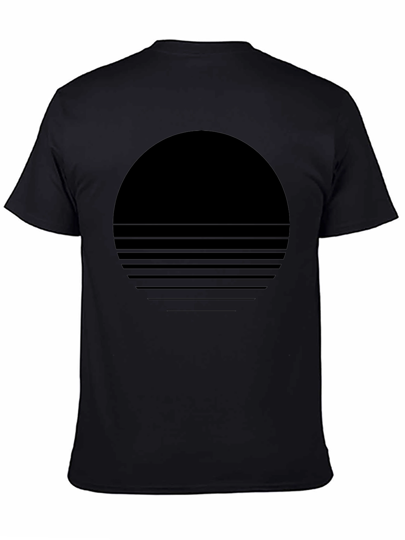 Retro Sunset Graphic Tee - Black