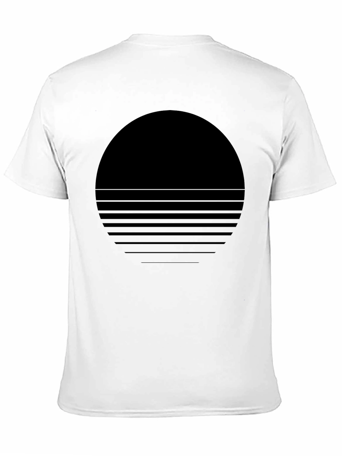 Retro Sunset Graphic Tee - Black