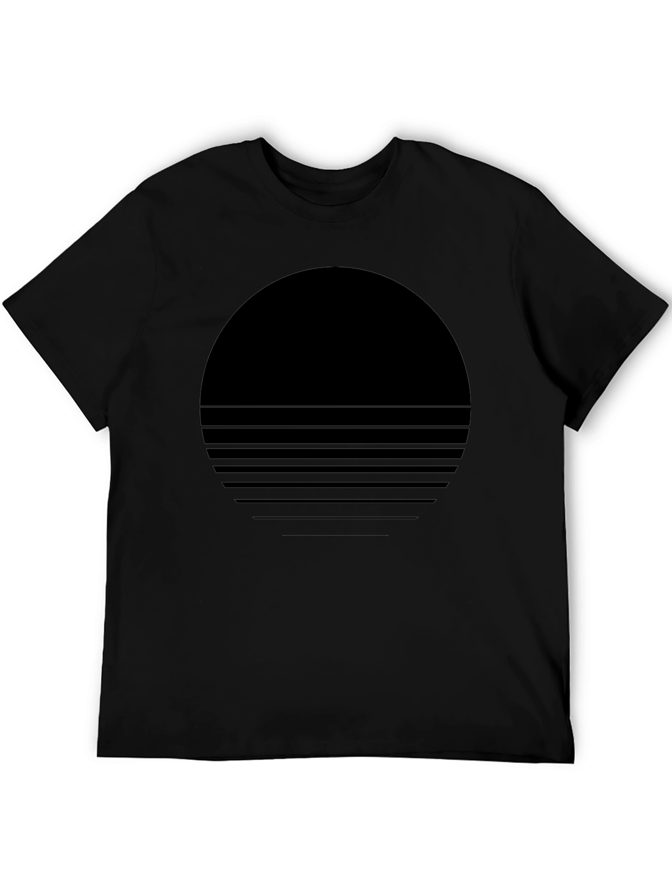 Retro Sunset Graphic Tee - Black