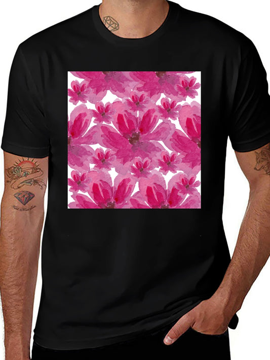Floral Print T-Shirt - Artsy Blossom Design