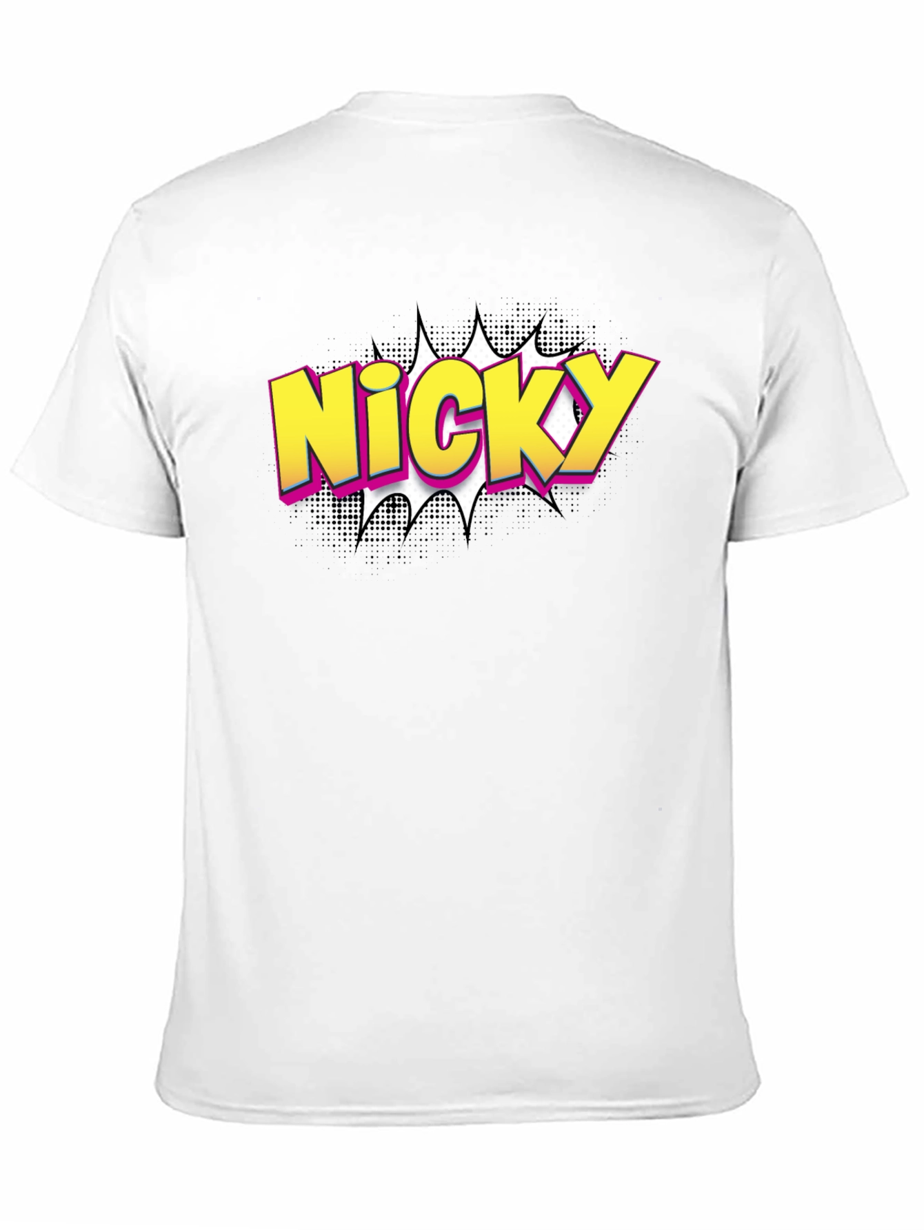 Nicky Comic Style Graphic Tee - Black