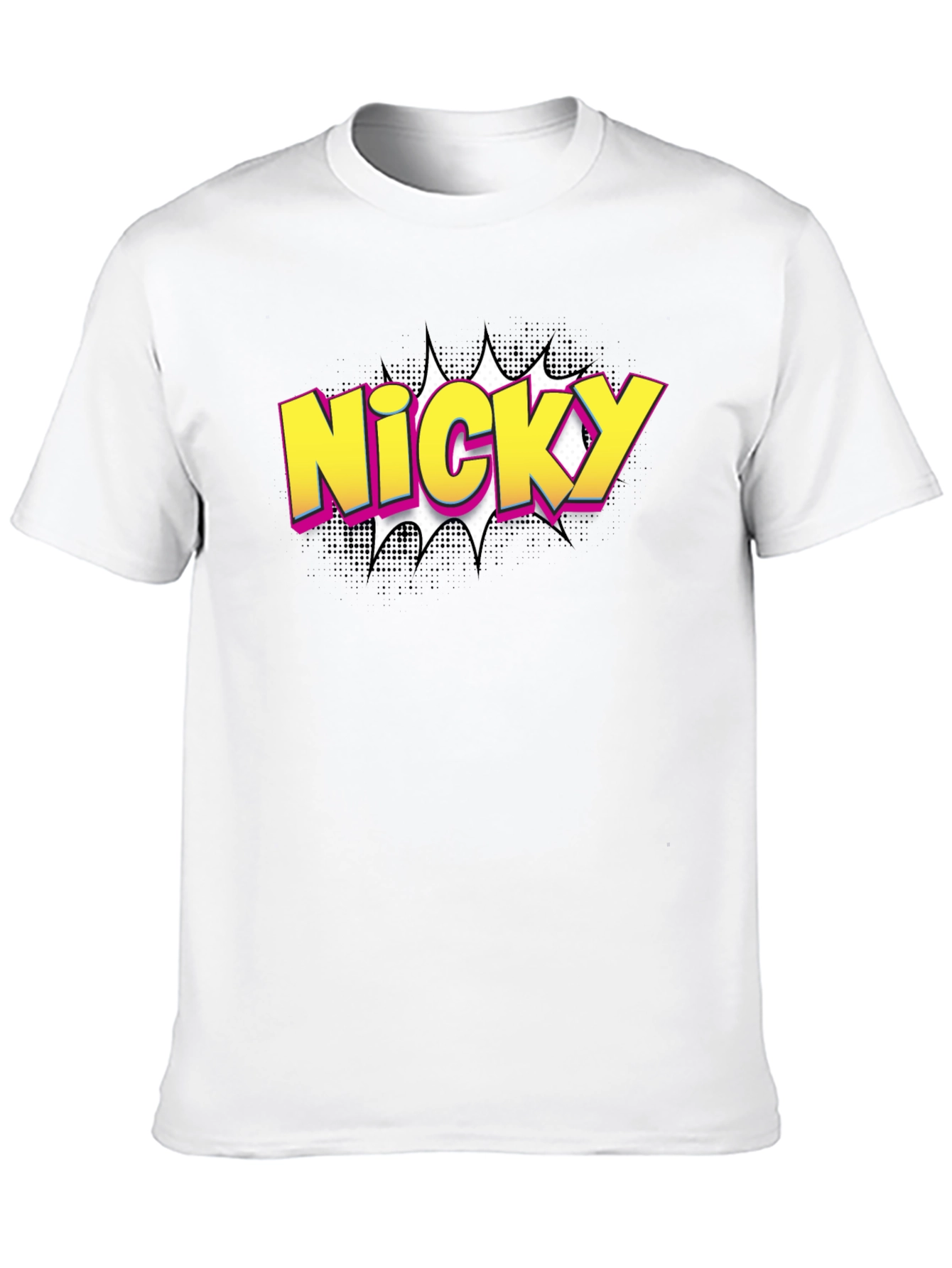 Nicky Comic Style Graphic Tee - Black
