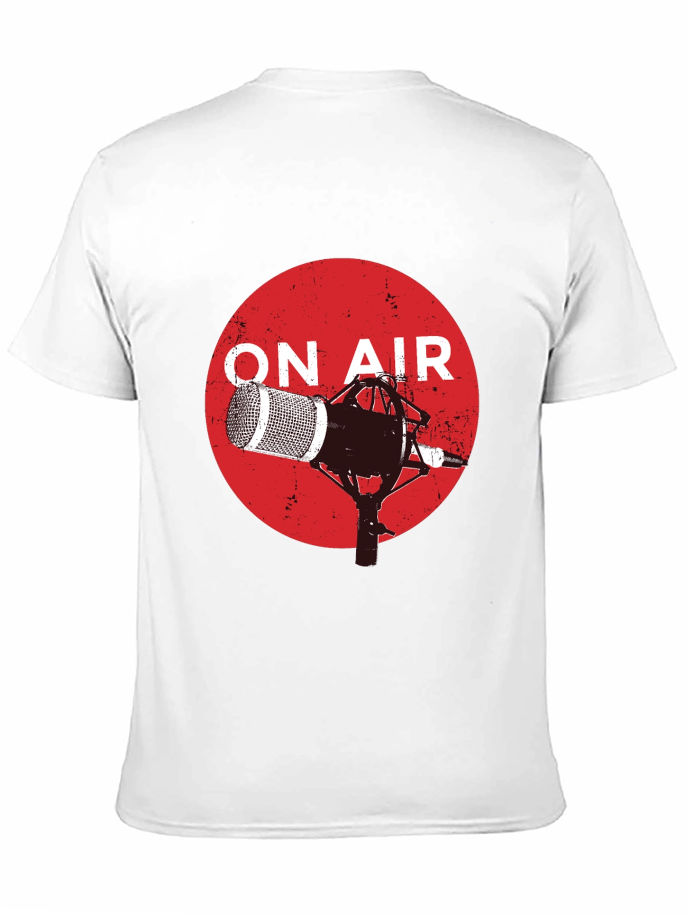 On Air Microphone Graphic Black T-Shirt